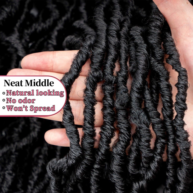 FALEMEI 36 Inch New Soft Locs Crochet Hair Faux Locs Crochet Braids Hair 6 Packs/lot Super Long Goddess Locs Dreadlocs Synthetic Hair Extend Pre Looped Natural Soft Locs Braiding for Women (36 Inch, 1B) - Image 5